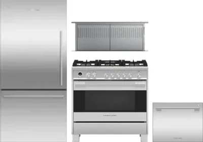 4 Piece Package Includes Refrigerator, Range, Hood And Dishwasher